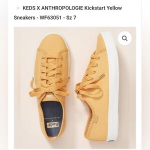 Anthropologie Mustard Sneakers